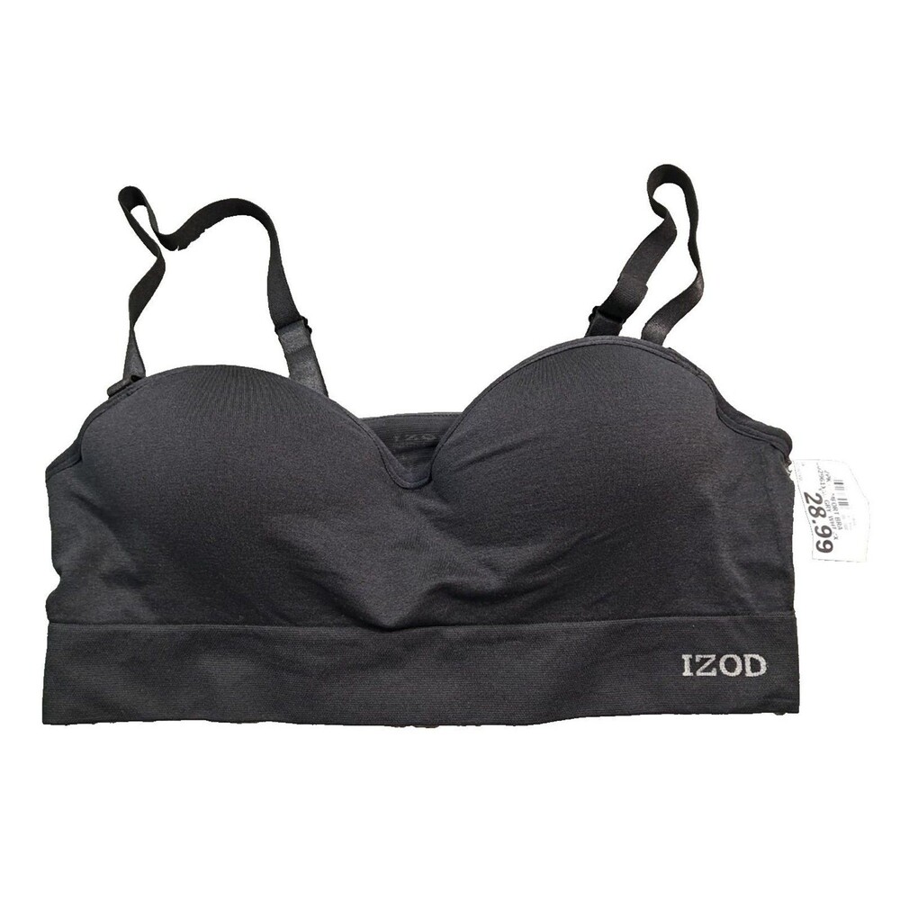Izod Seamless Comfort Sports Bra XL padded Bralette Pullover Built in Support